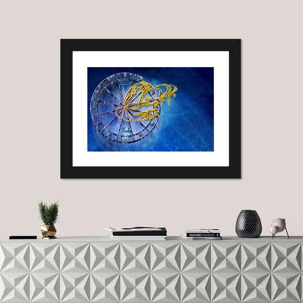 Symbol Of Cancer Horoscope Canvas Wall Art-1 Piece-Framed Print-20" x 16"-Tiaracle