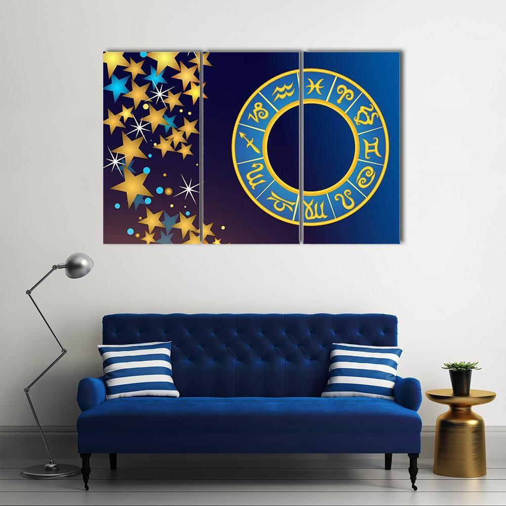 Symbol Of Zodiac Canvas Wall Art-3 Horizontal-Gallery Wrap-25" x 16"-Tiaracle