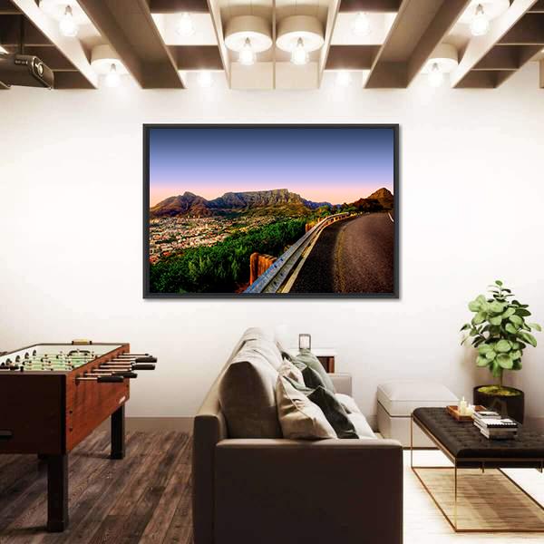 Table Mountain In Cape Town From Signal Hill Canvas Wall Art-3 Horizontal-Gallery Wrap-25" x 16"-Tiaracle