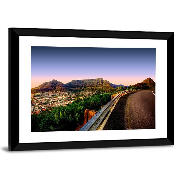 Table Mountain In Cape Town From Signal Hill Canvas Wall Art-3 Horizontal-Gallery Wrap-25" x 16"-Tiaracle