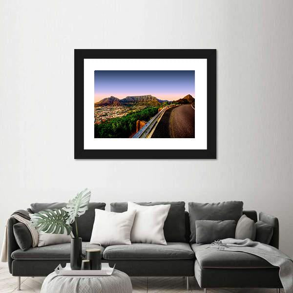Table Mountain In Cape Town From Signal Hill Canvas Wall Art-3 Horizontal-Gallery Wrap-25" x 16"-Tiaracle