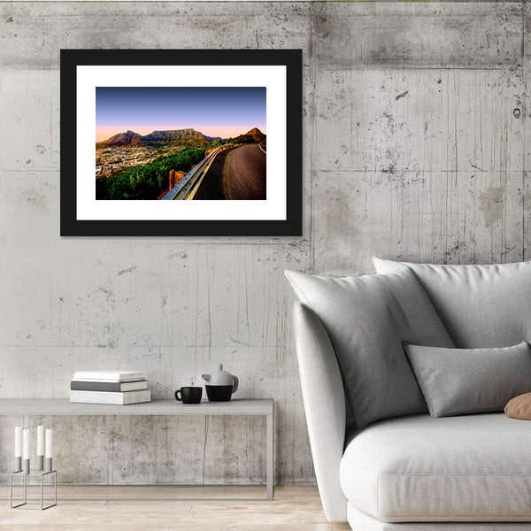 Table Mountain In Cape Town From Signal Hill Canvas Wall Art-3 Horizontal-Gallery Wrap-25" x 16"-Tiaracle