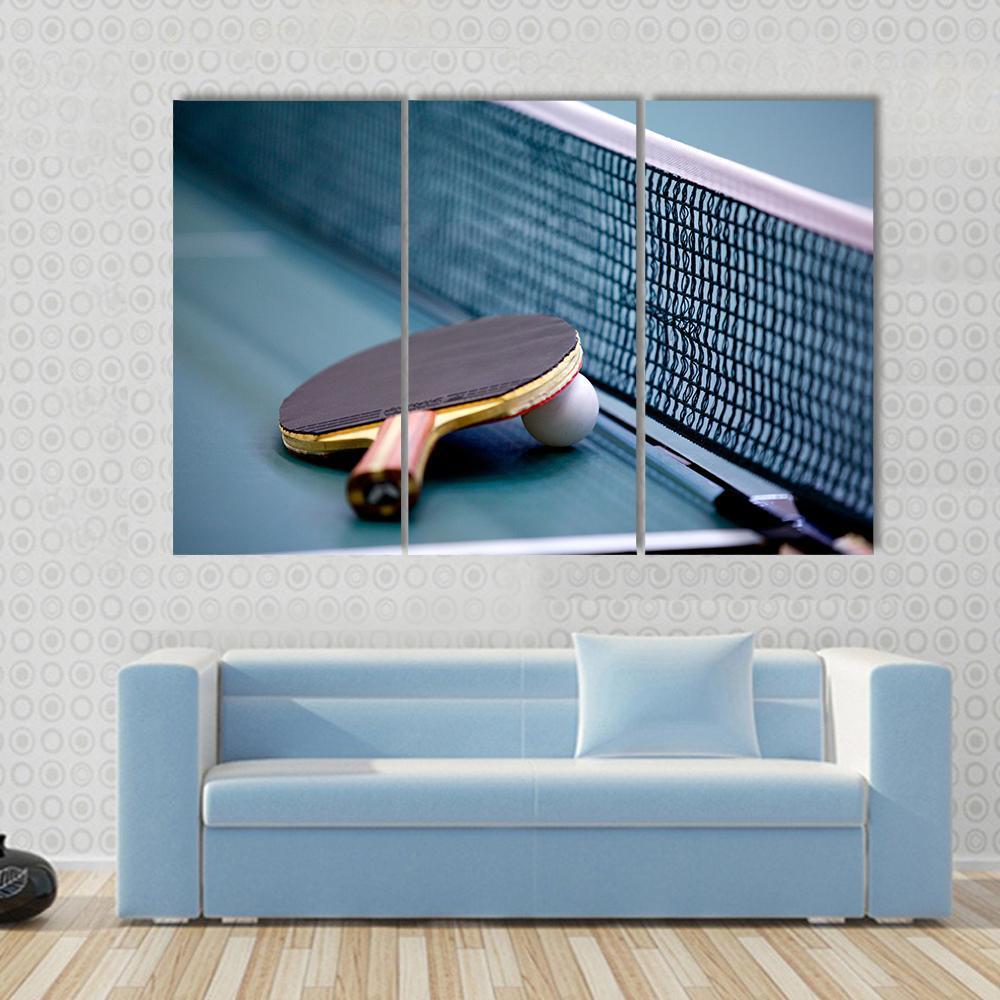 Table Tennis Canvas Wall Art-3 Horizontal-Gallery Wrap-37&quot; x 24&quot;-Tiaracle