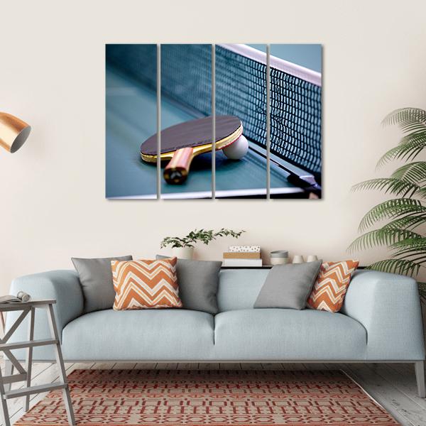 Table Tennis Canvas Wall Art-4 Horizontal-Gallery Wrap-34" x 24"-Tiaracle