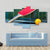 Table Tennis Racket And Ball On Net Canvas Wall Art-1 Piece-Gallery Wrap-48" x 32"-Tiaracle