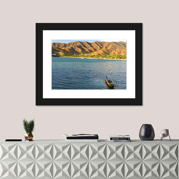 Taganga Bay Colombia Canvas Wall Art-3 Horizontal-Gallery Wrap-25" x 16"-Tiaracle