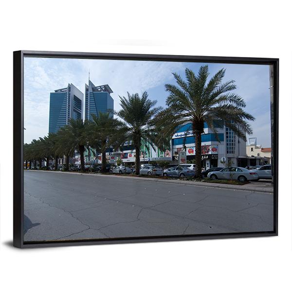 Tahlia Street In Riyadh Canvas Wall Art-3 Horizontal-Gallery Wrap-25" x 16"-Tiaracle