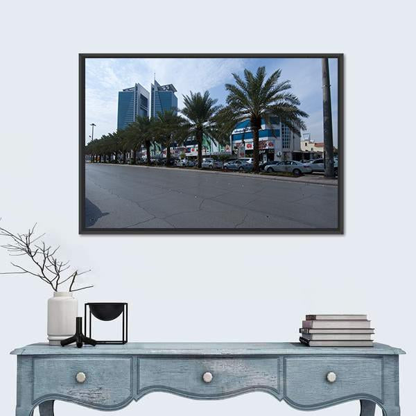 Tahlia Street In Riyadh Canvas Wall Art-3 Horizontal-Gallery Wrap-25" x 16"-Tiaracle