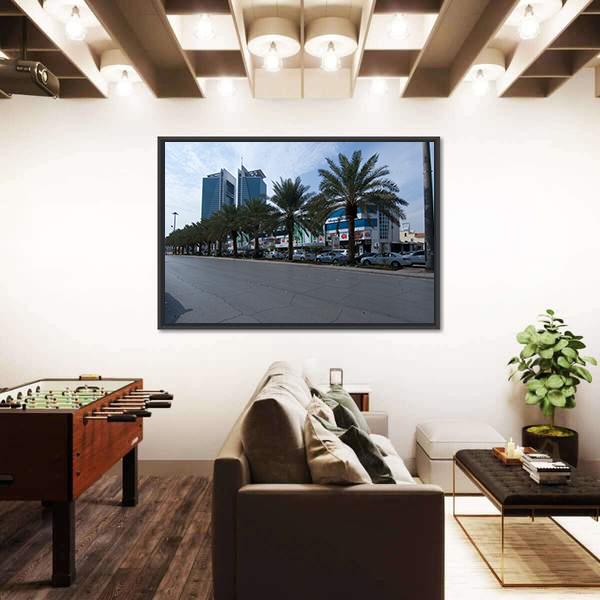 Tahlia Street In Riyadh Canvas Wall Art-3 Horizontal-Gallery Wrap-25" x 16"-Tiaracle