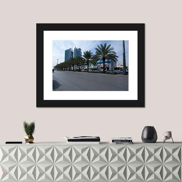 Tahlia Street In Riyadh Canvas Wall Art-3 Horizontal-Gallery Wrap-25" x 16"-Tiaracle