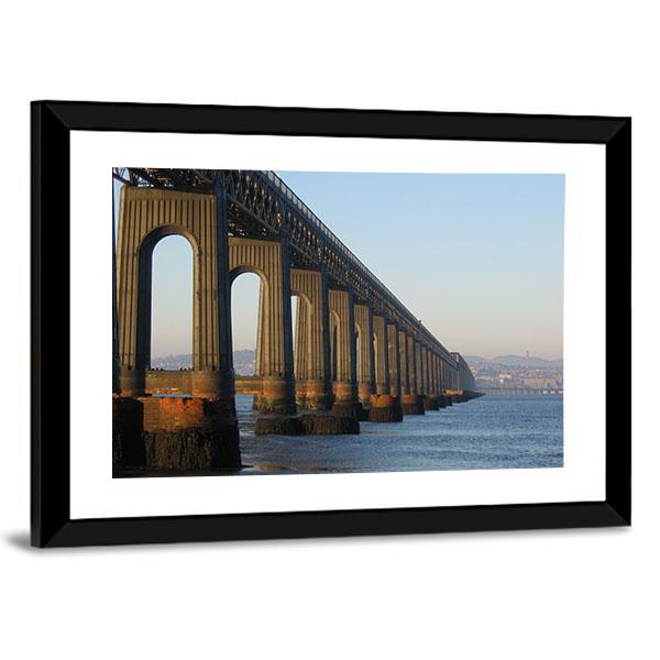 Tail Rail Bridge And Dundee From Fife Canvas Wall Art-3 Horizontal-Gallery Wrap-25" x 16"-Tiaracle