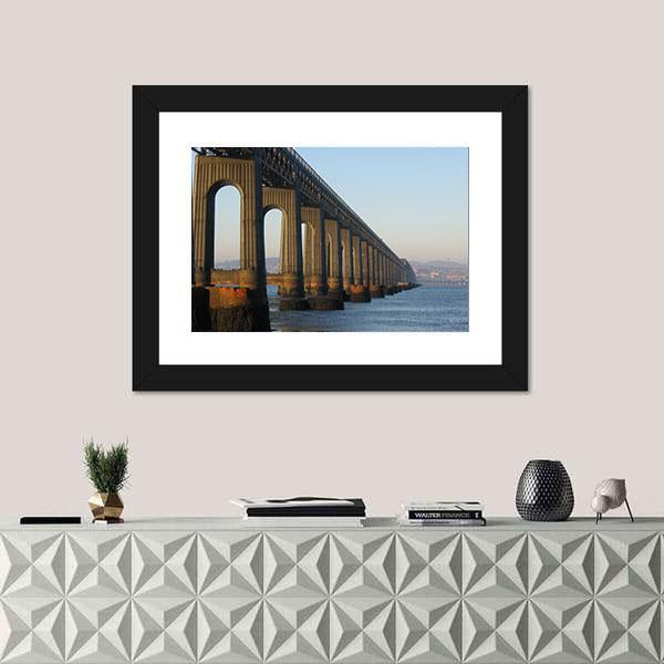 Tail Rail Bridge And Dundee From Fife Canvas Wall Art-3 Horizontal-Gallery Wrap-25" x 16"-Tiaracle