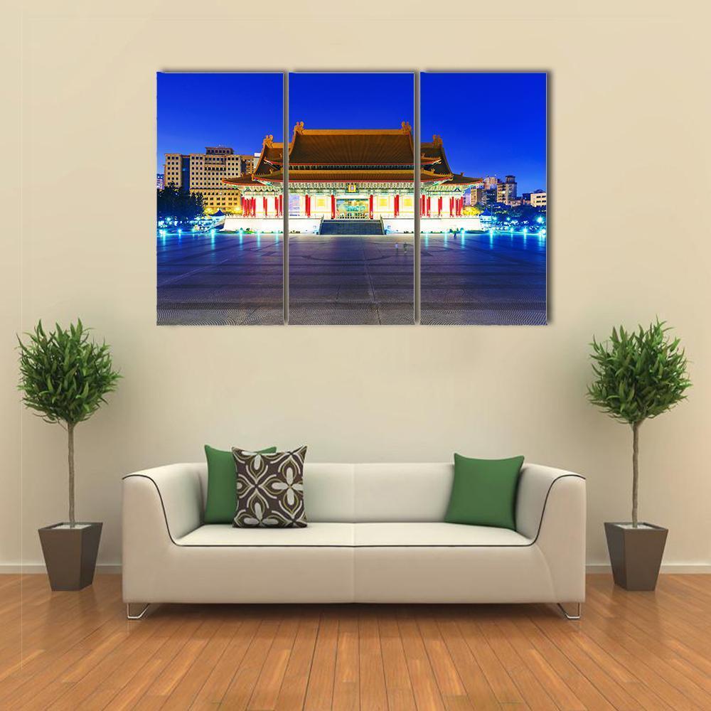 Taipei National Theater Canvas Wall Art-3 Horizontal-Gallery Wrap-37" x 24"-Tiaracle