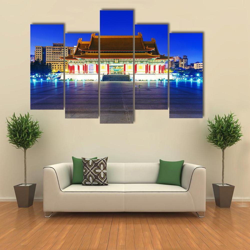 Taipei National Theater Canvas Wall Art-5 Pop-Gallery Wrap-47" x 32"-Tiaracle