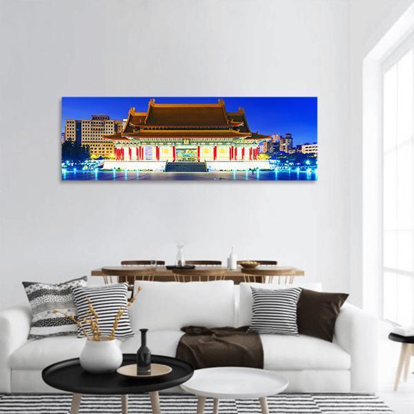 Taipei National Theater Panoramic Canvas Wall Art-1 Piece-36" x 12"-Tiaracle
