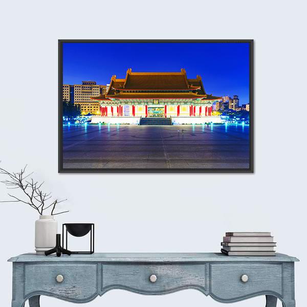 Taipei National Theater Canvas Wall Art-3 Horizontal-Gallery Wrap-25" x 16"-Tiaracle