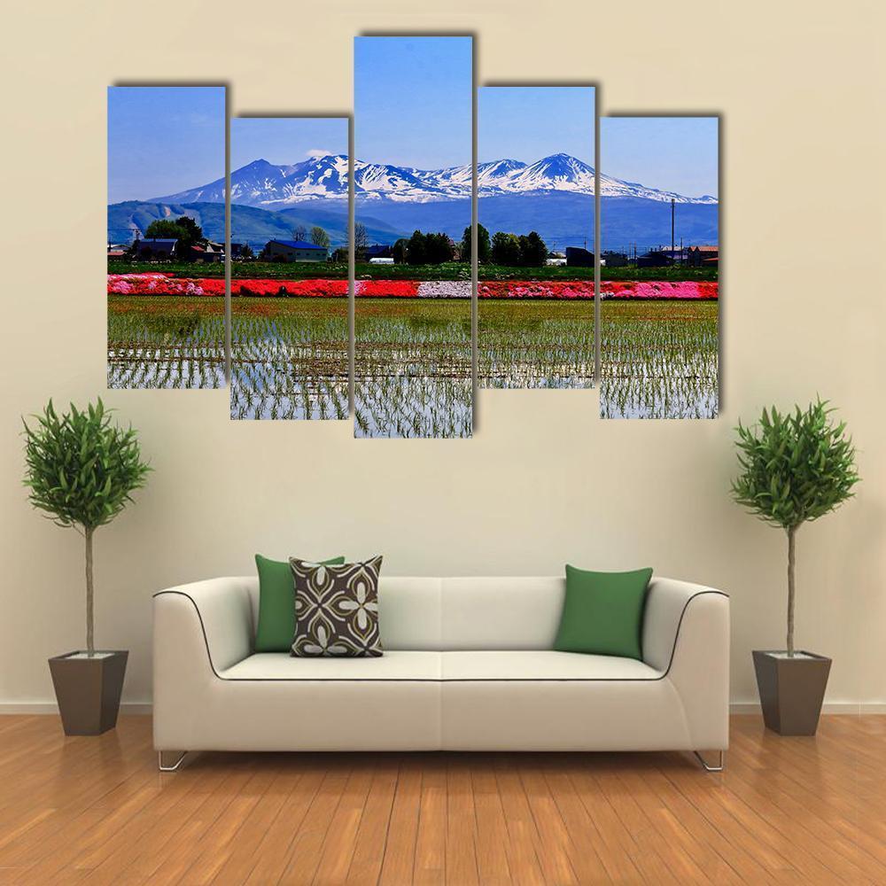 Taisetsuzan In Winter Canvas Wall Art-5 Pop-Gallery Wrap-47" x 32"-Tiaracle