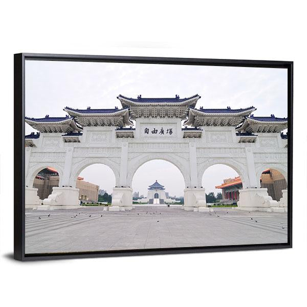 Taiwan Democracy Memorial Hall Canvas Wall Art-3 Horizontal-Gallery Wrap-25" x 16"-Tiaracle