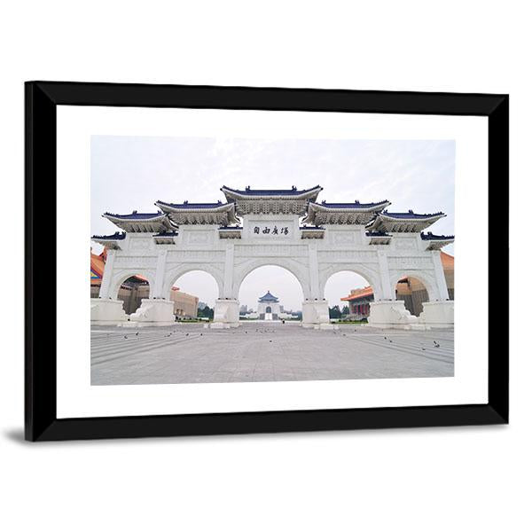 Taiwan Democracy Memorial Hall Canvas Wall Art-3 Horizontal-Gallery Wrap-25" x 16"-Tiaracle