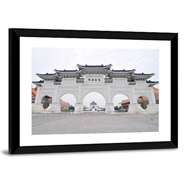 Taiwan Democracy Memorial Hall Panoramic Canvas Wall Art-1 Piece-36" x 12"-Tiaracle