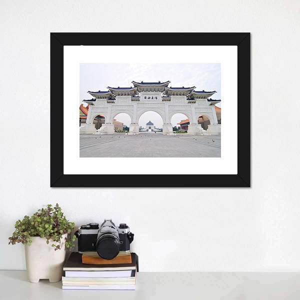 Taiwan Democracy Memorial Hall Panoramic Canvas Wall Art-1 Piece-36" x 12"-Tiaracle
