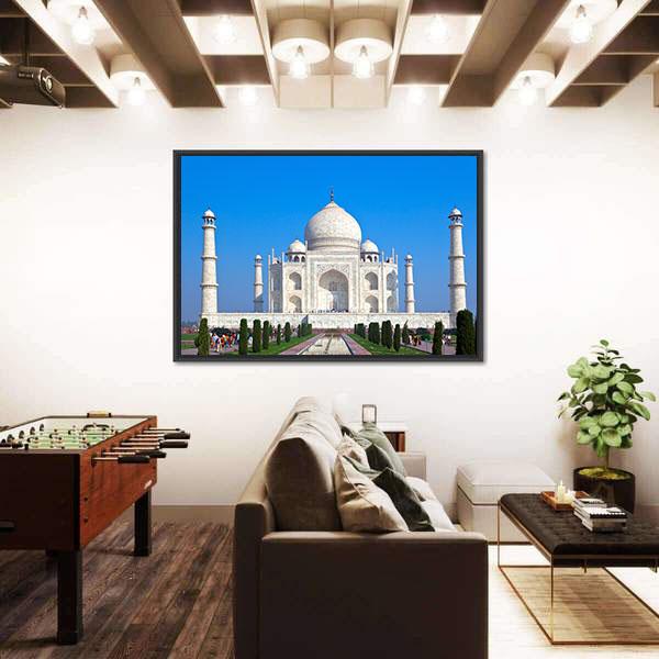 Taj Mahal Canvas Wall Art-5 Horizontal-Gallery Wrap-22" x 12"-Tiaracle