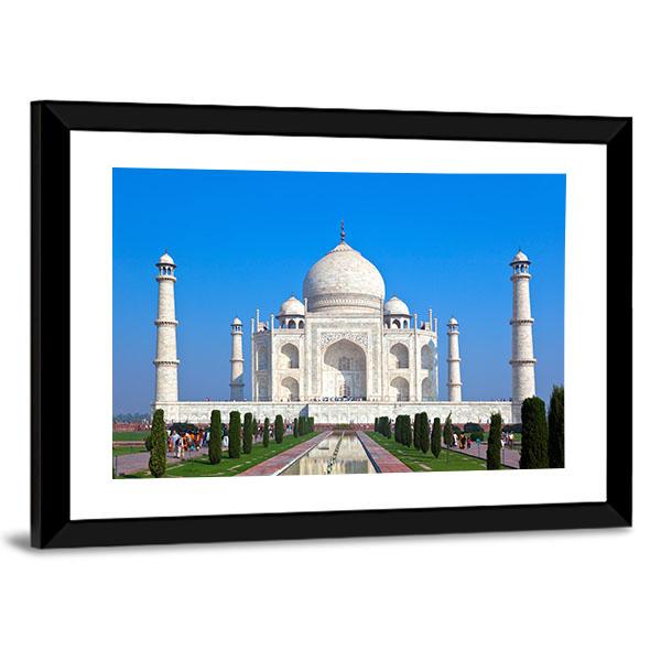 Taj Mahal Canvas Wall Art-3 Horizontal-Gallery Wrap-25" x 16"-Tiaracle