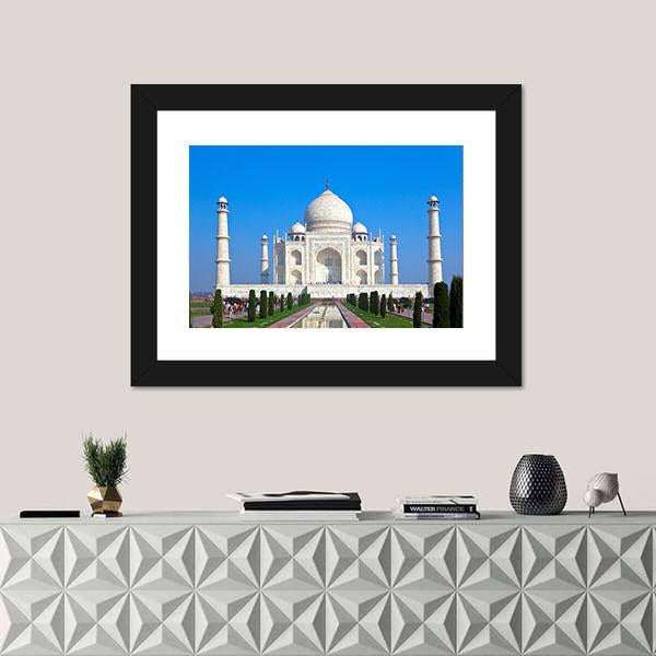 Taj Mahal Canvas Wall Art-3 Horizontal-Gallery Wrap-25" x 16"-Tiaracle