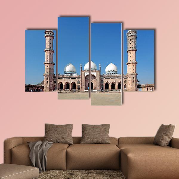 Taj-Ul Masjid India Canvas Wall Art-4 Pop-Gallery Wrap-50" x 32"-Tiaracle