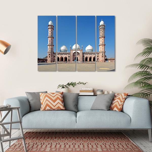 Taj-Ul Masjid India Canvas Wall Art-4 Horizontal-Gallery Wrap-34" x 24"-Tiaracle