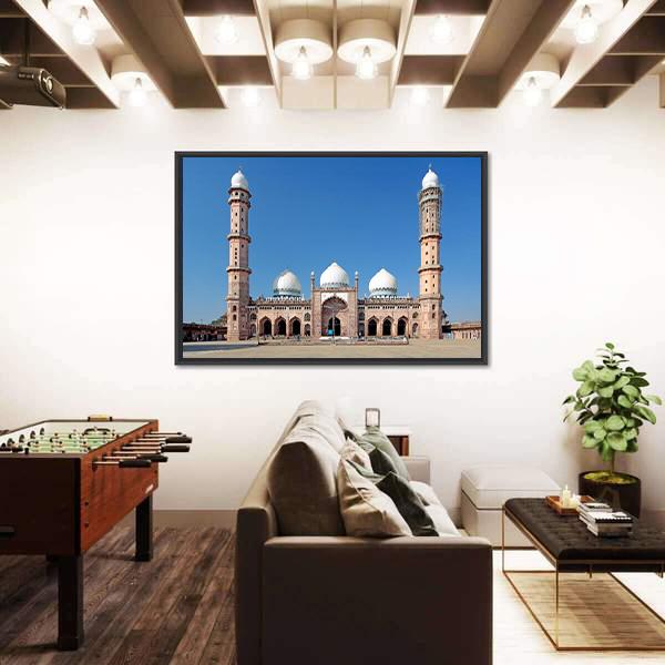 Taj-Ul Masjid India Canvas Wall Art-3 Horizontal-Gallery Wrap-25" x 16"-Tiaracle