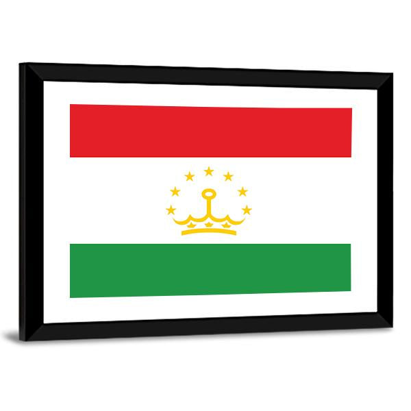 Tajikistan Flag Canvas Wall Art-3 Horizontal-Gallery Wrap-25" x 16"-Tiaracle