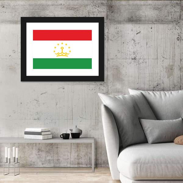 Tajikistan Flag Canvas Wall Art-3 Horizontal-Gallery Wrap-25" x 16"-Tiaracle