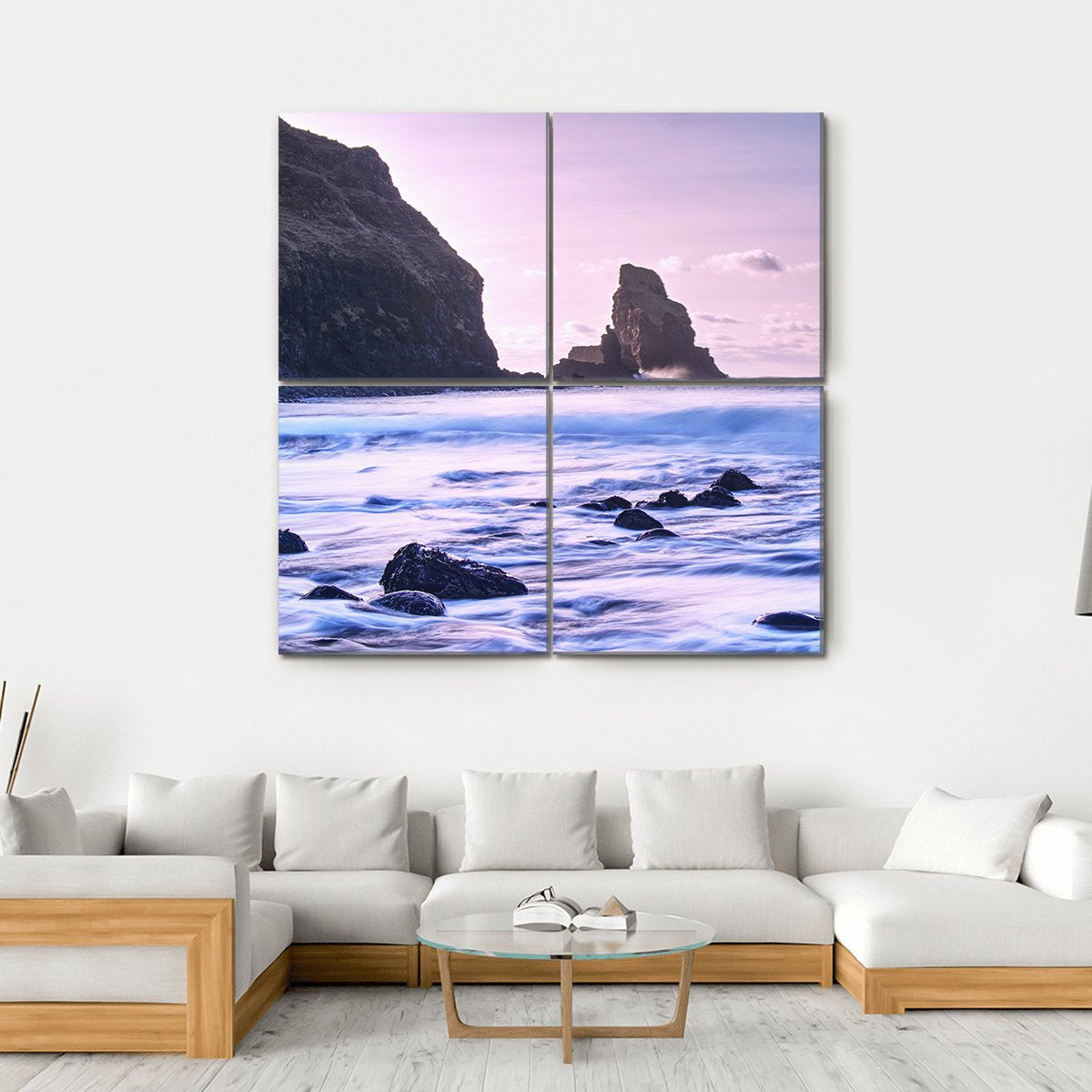 Talisker Bay Scotland Canvas Wall Art-4 Square-Gallery Wrap-17" x 17"-Tiaracle