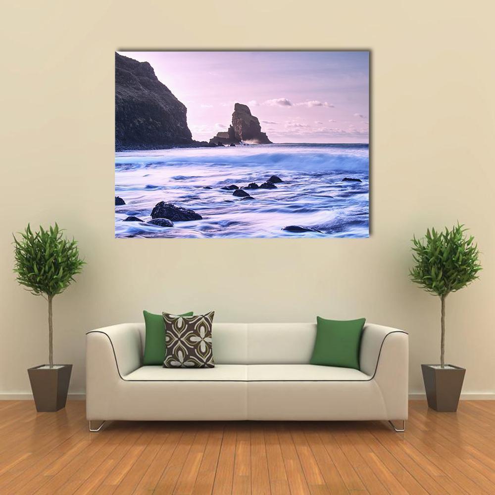 Talisker Bay Scotland Canvas Wall Art-1 Piece-Gallery Wrap-48" x 32"-Tiaracle
