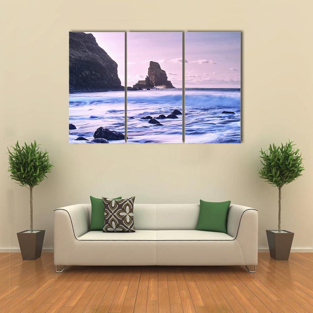 Talisker Bay Scotland Canvas Wall Art-3 Horizontal-Gallery Wrap-37" x 24"-Tiaracle