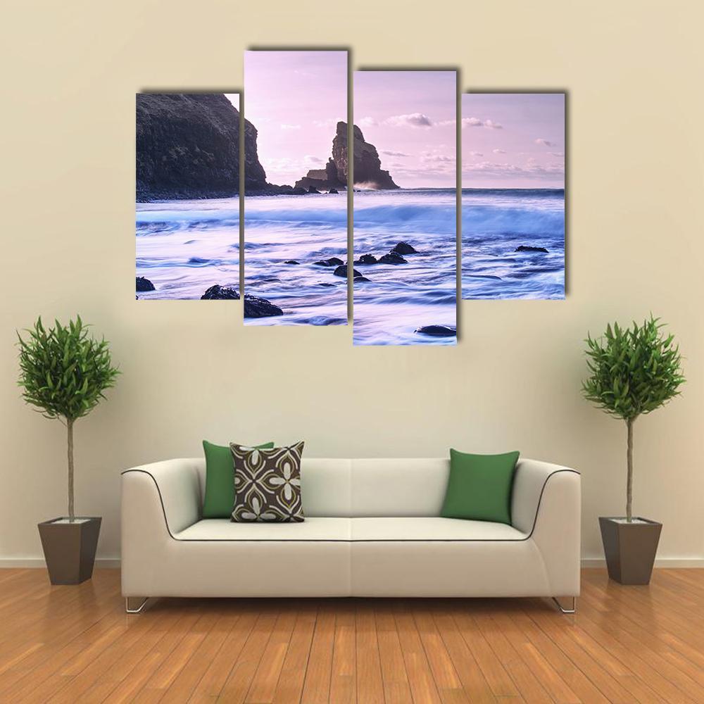Talisker Bay Scotland Canvas Wall Art-4 Pop-Gallery Wrap-50" x 32"-Tiaracle