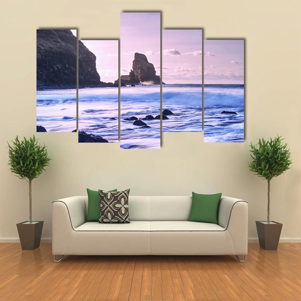 Talisker Bay Scotland Canvas Wall Art-5 Pop-Gallery Wrap-47" x 32"-Tiaracle