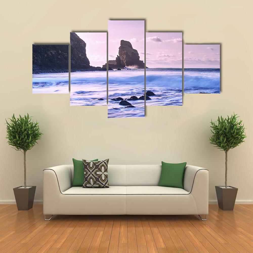 Talisker Bay Scotland Canvas Wall Art-3 Horizontal-Gallery Wrap-37" x 24"-Tiaracle