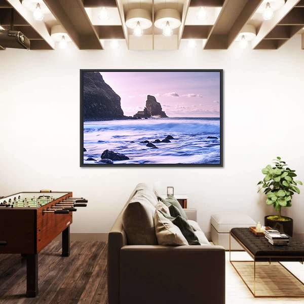 Talisker Bay Scotland Canvas Wall Art-3 Horizontal-Gallery Wrap-25" x 16"-Tiaracle