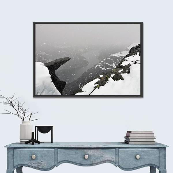 Tall Mountain Peaks Canvas Wall Art-3 Horizontal-Gallery Wrap-25" x 16"-Tiaracle