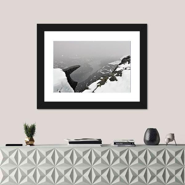 Tall Mountain Peaks Canvas Wall Art-3 Horizontal-Gallery Wrap-25" x 16"-Tiaracle