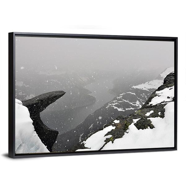 Tall Mountain Peaks Canvas Wall Art-3 Horizontal-Gallery Wrap-25" x 16"-Tiaracle
