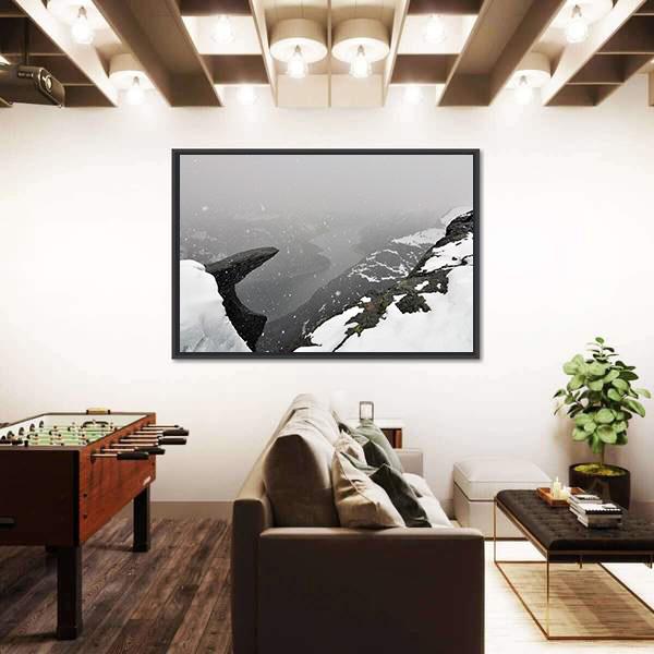 Tall Mountain Peaks Canvas Wall Art-3 Horizontal-Gallery Wrap-25" x 16"-Tiaracle