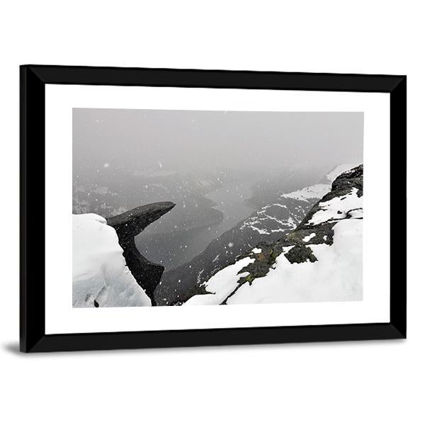 Tall Mountain Peaks Canvas Wall Art-3 Horizontal-Gallery Wrap-25" x 16"-Tiaracle