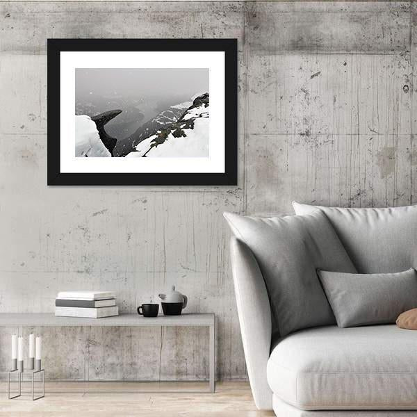 Tall Mountain Peaks Canvas Wall Art-3 Horizontal-Gallery Wrap-25" x 16"-Tiaracle