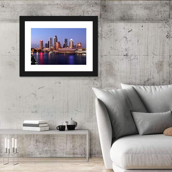 Tampa Skyline Canvas Wall Art-3 Horizontal-Gallery Wrap-25" x 16"-Tiaracle