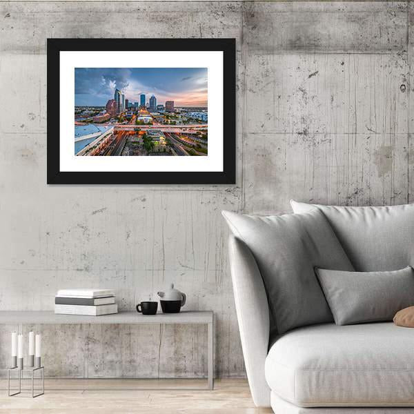 Tampa Skyline On The Bay Canvas Wall Art-3 Horizontal-Gallery Wrap-25" x 16"-Tiaracle