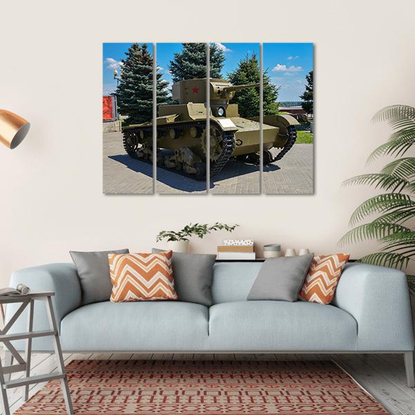 Tank Exhibition Russia Canvas Wall Art-4 Horizontal-Gallery Wrap-34" x 24"-Tiaracle