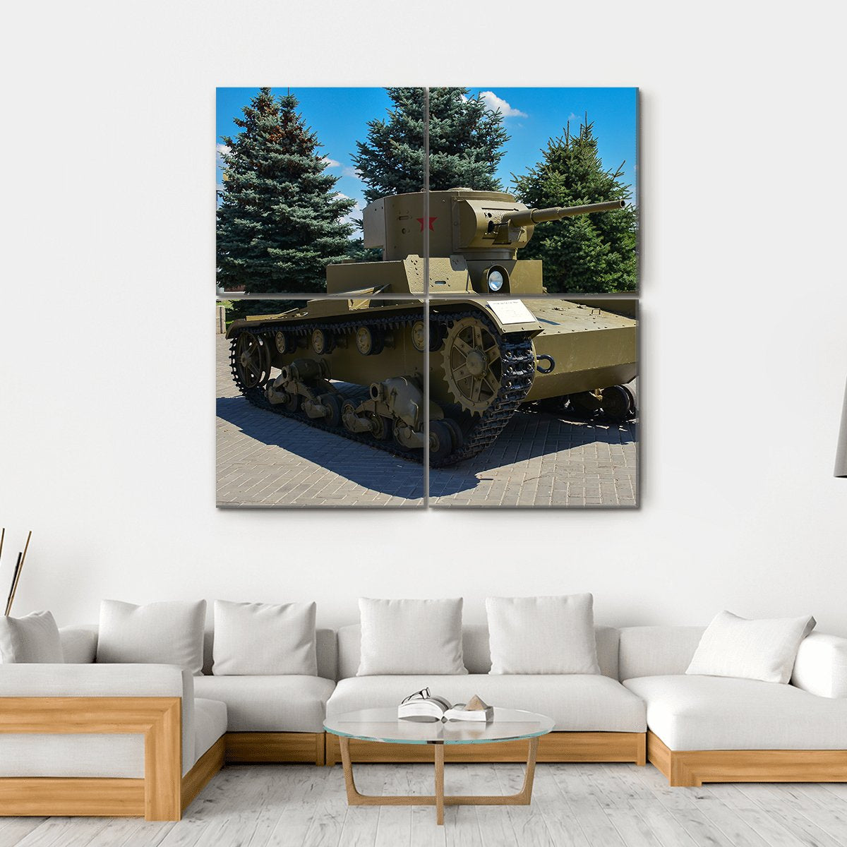 Tank Exhibition Russia Canvas Wall Art-4 Square-Gallery Wrap-17" x 17"-Tiaracle